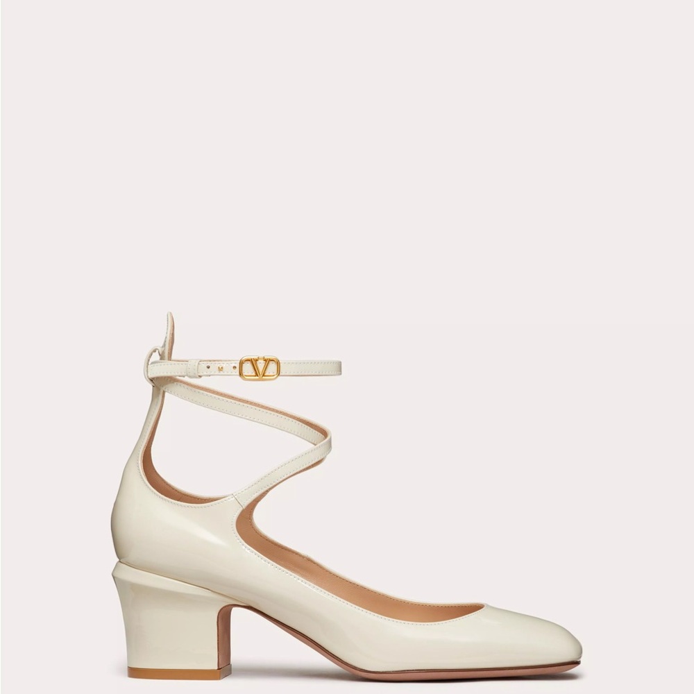 Valentino Cream Ankle Strap Heels